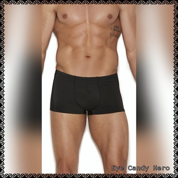 Eye Candy Hero Other - 🆕Basic Black Men's Stretchy Lycra Boxer Brief Men's Lingerie